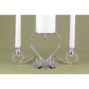  New   Triple Heart Candle Holder   Silver by WMU
