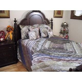   5p Floral Embroidery Indian Bedding Luxury Bedspread