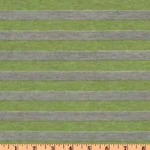  58 Wide Rayon/Lurex Jersey Knit Stripes Green Fabric By 