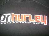 Hurley Mens Hoodie Sweat Shirt Sz Medium Black Red  