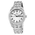 Bulova Mens 96C103 Silver and White Dial Bracelet Watch