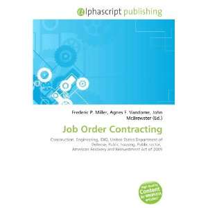  Job Order Contracting (9786134302425) Books