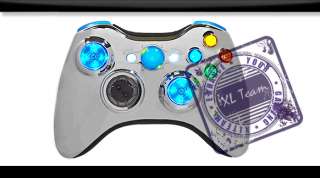   auto aim xcm chrome controller shell led lit analog sticks and buttons