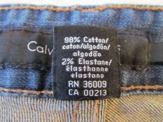 Calvin Klein Lean Boot Flap Pocket Distressed Jeans 8 Short  
