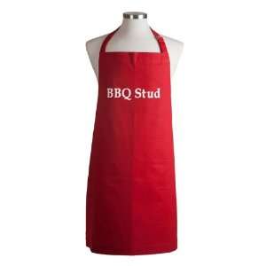  Spicy Aprons BBQ Stud Red Mens Apron