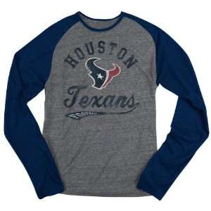   Texans Retro Sport The Big Sweep Tri Blend Long Sleeve Raglan T Shirt