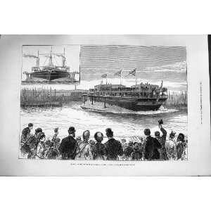   1880 LAUNCH EMPEROR RUSSIA YACHT SHIP LIVADIA GLASGOW