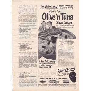  Ripe Olives From California 1952 Original Vintage 