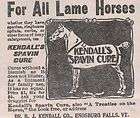 1903 Print Ad Kendalls Spavin Cure For All Lame Horses Ringbones 