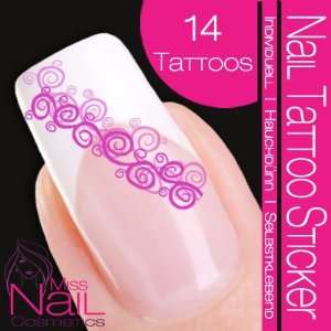    Nail Tattoo Sticker Cirrus / Twine / Ornament   lilac Beauty