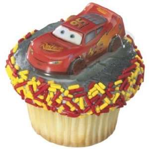 Cars Lightning McQueen Small Cupcake Plac Toppers 