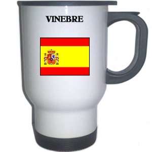  Spain (Espana)   VINEBRE White Stainless Steel Mug 