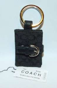 Coach Signature Black Picture Photo Frame Key Chain Key Ring  