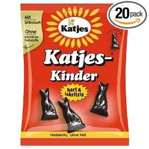 Katjes Kinder (Licorice Cats), 7 Ounce Bags (Pack of 20)  