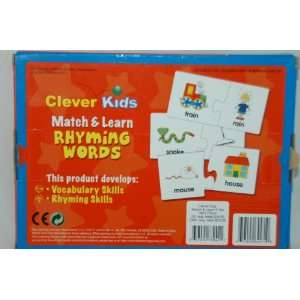  Clever Kids MATCH & LEARN RHYMING WORDS Toys & Games