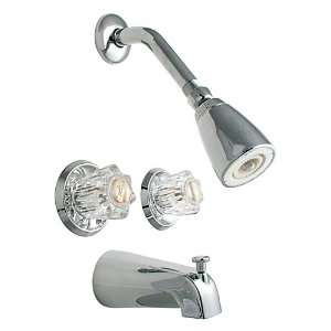  LDR 011 8700 Double Handle Tub and Shower Faucet, Chrome 