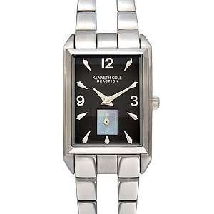 Kenneth Cole Reaction rectangular gunmetal dial with motherof pearl 