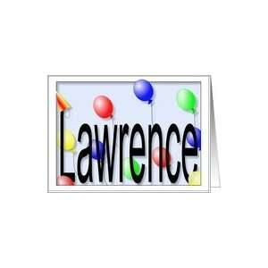  Lawrences Birthday Invitation, Party Balloons Card Toys 