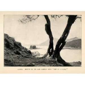 1904 Print Corfu Harbor Pontikonisi Island Ionian Sea Ship Ulysses 