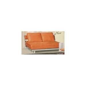 Lauderhill Sofa Bed in Orange Microfiber Cover by Acme   5603  
