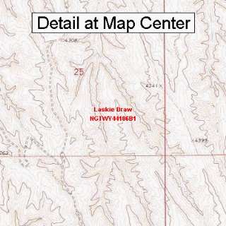  USGS Topographic Quadrangle Map   Laskie Draw, Wyoming 