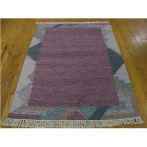  41 x 59 Purple Wool Kilim Rug Furniture & Decor