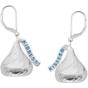   60x12.00 mm Flat Back HersheyS Kiss Leverback Earrings   3.89 grams