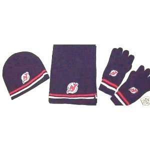  Winter Combo Set of 3 Knit Beanie Hat, Scarf, Gloves in Team Colors 