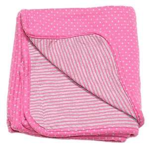  Kumquat   Stripes and Dots Blanket   Pink 