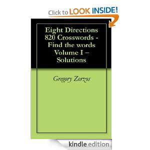 Eight Directions 820 Crosswords   Find the words Volume I   Solutions 
