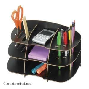  Safco Kudos Small Organizer in Black (Set of 6) Office 