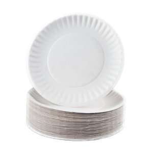  White 6 Paper Plates   100 Count