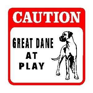  CAUTION GREAT DANE with attitude dog sign