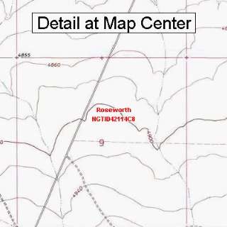 USGS Topographic Quadrangle Map   Roseworth, Idaho (Folded/Waterproof)