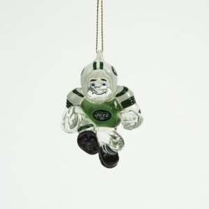  New York Jets NFL Crystal Halfback Player Ornament (3 