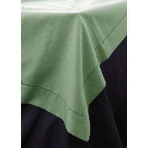  Hem Stitch Green Tablecloth.