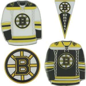    Jf Sports Boston Bruins 4 Pack Lapel Pins