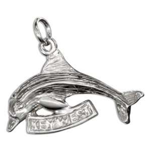  Sterling Silver Dolphin with Key West Pendant. Jewelry