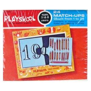  Vintage 1972 Playskool 24ct. Match Ups Toys & Games