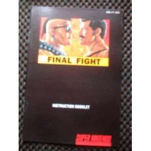 Final Fight SNES Super Nintendo Instruction Manual