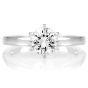  Melanies Signity CZ Engagement Ring   Round Cut 1ct 