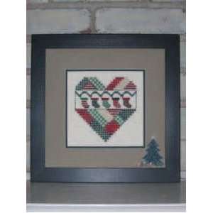   Christmas Stockings Heart   Cross Stitch Pattern Arts, Crafts