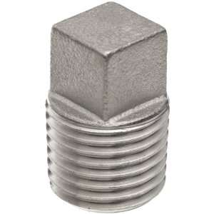 Stainless Steel 316 Cast Pipe Fitting, Square Head, Solid Plug, MSS SP 
