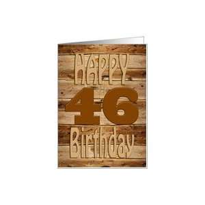    46th Birthday, Carved wood for a handyman Card Toys & Games