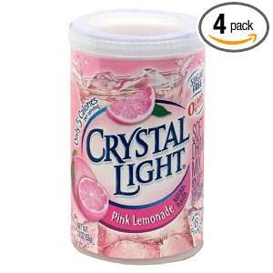 Crystal Light Pink Lemonade, (8 Quart) 1.9 Ounce Canisters (Pack of 4 