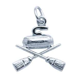  Rembrandt Charms Curling Charm, .925 Sterling Silver 