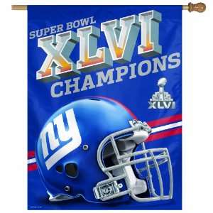   New York Giants Super Bowl XLVI Champions 27 by 37 inch Vertical Flag