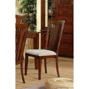   Ethan Collection Solid Hardwood Dark Brown Finish Dining Chairs Home