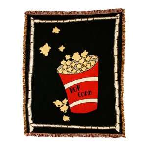  Popcorn Theater Throw Blanket