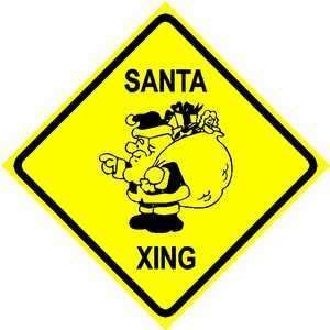  SANTA CROSSING sign * street christmas